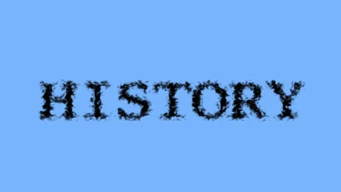 History smoke text effect sky isolated background Stock Footage 138722718