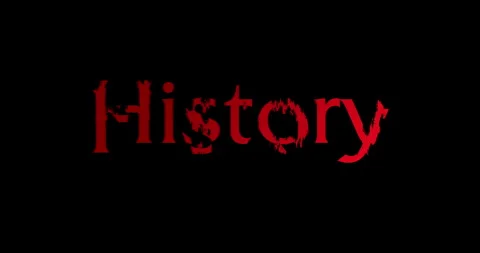 History Text Animation on Black Background 4K. Stock-Footage 273856836