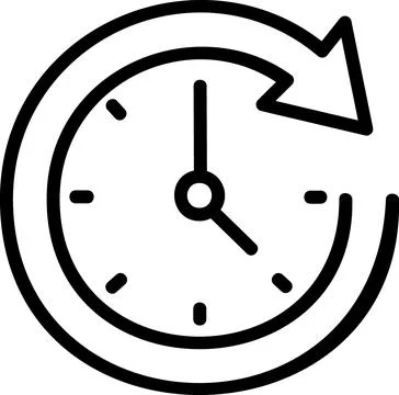 History time-line time tracking performance icon Stock Illustration