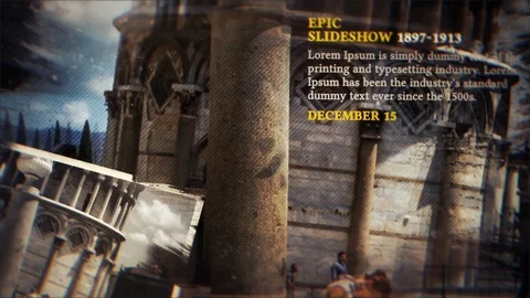 History Timeline Slideshow Catálogo de After Effects