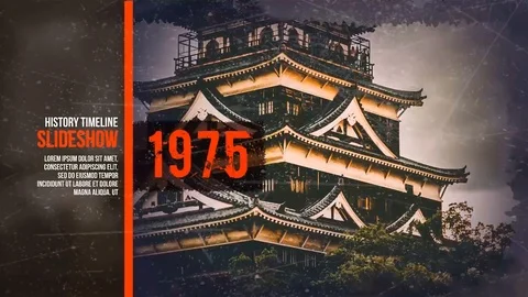 History Timeline Slideshow Стоковые After Effects