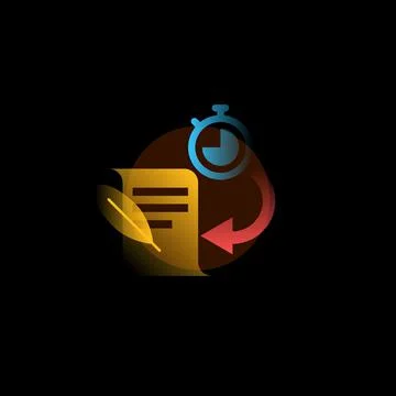 History. Vector icon in gradient style. Editable illustration Stock Illustration