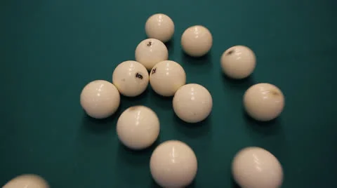 Hit billiard balls Stock Footage 24578013