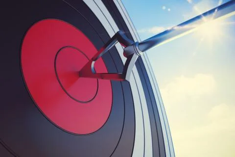 Hit the bull. 3D Rendering Stock Illustration
