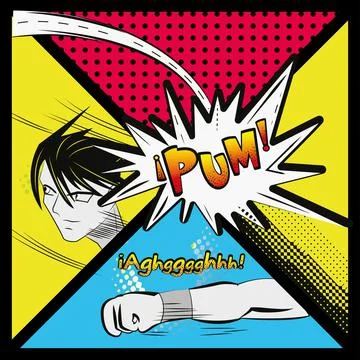 Hit cartoon with effect Stock Illustration