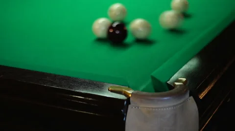 Hit in the corner pocket Stock Footage 54546251