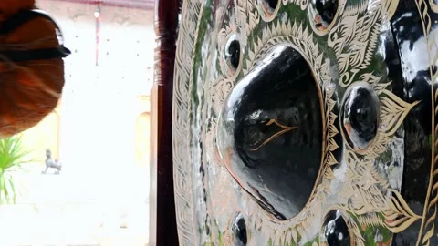 Hit a gong. Stock Footage 143481387