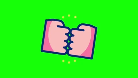 Hit hand gesture animation loop on green screen background Stock Footage 314041239