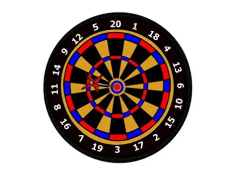 Hit the Mark - dartboard Stock Footage 10678998