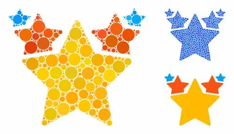 Hit Parade Composition Icon of Circles Illustrazione stock