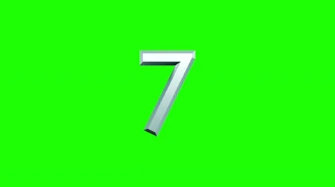 Hit parade, counting metallic numerals Stock Footage 22163505