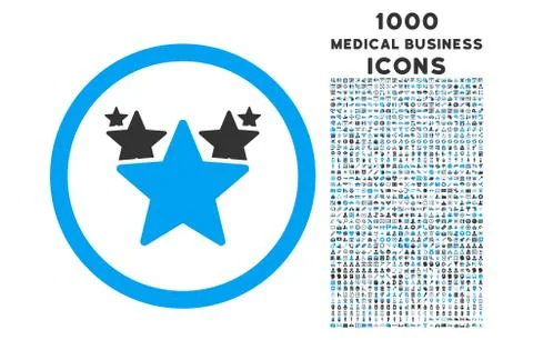 Hit Parade Rounded Icon with 1000 Bonus Icons Illustrazione stock