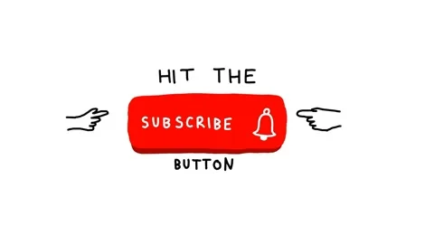 Hit the subscribe button. Crazy call to action button for social network prof 스톡 동영상 155863860