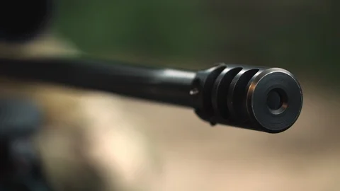 Hit the target. Motivation. Training. Profession. Professional. Weapons. Ammo. Stock-Footage 107551140