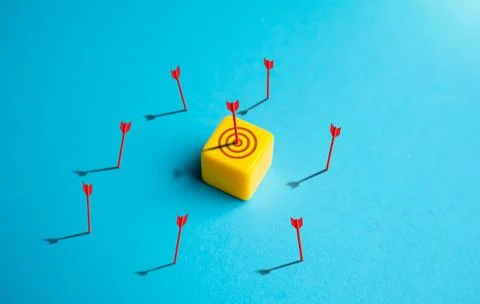 Hit the target in multiple attempts. Achieve your goal, do not retreat from d Photos