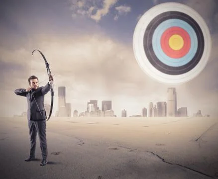 Hit the target Stock Photos