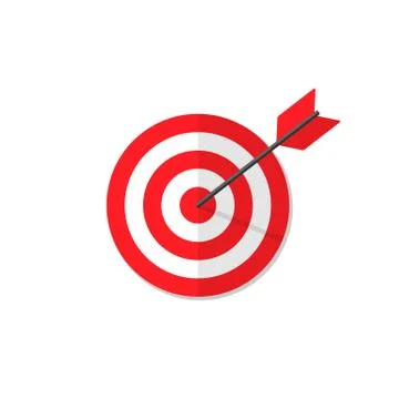 Hit the target symbol flat vector illustration EPS 10 Stock Illustration