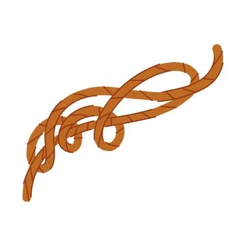 Hitch rope knot cartoon vector illustration Illustrazione stock