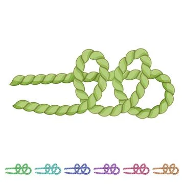 Hitch rope knot cartoon vector graphic Stock Illustration