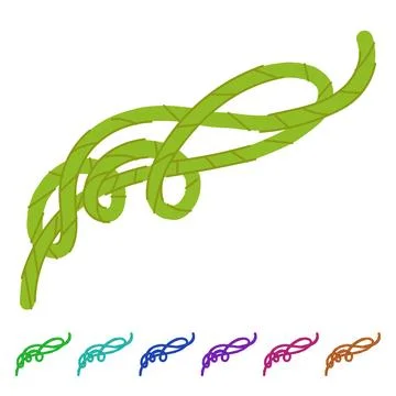 Hitch rope knot vector cartoon graphic Stock Illustration