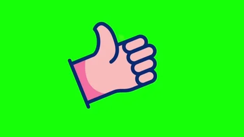 Hitchhiker hand gesture animation loop on green screen background Stock Footage 314041246