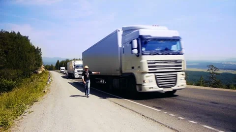 Hitchhiking Stock Footage 11428241