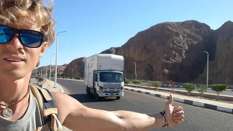 Hitchhiking Stock Footage 120659920