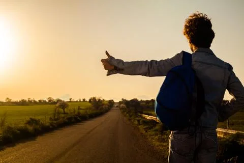 Hitchhiking Stock Photos