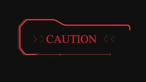 Hitech Caution Text With Fade In And Out Effects On A Black Background Stock-Footage 241713577
