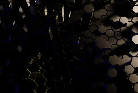 Hitech Hexagon Pattern Background Stock Photos