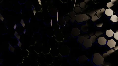 Hitech Hexagon Pattern Background Stock Photos