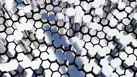 Hitech Hexagon Pattern Background Stock Photos