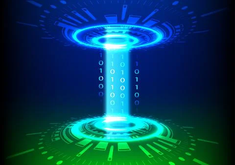 Hitech Technology Circle circuit connection network communications Stock Illustration