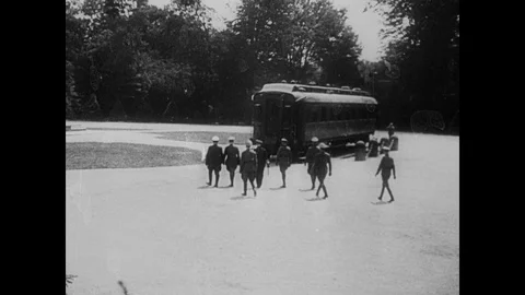 Hitler and German generals step into train carraige at Compiegne Stock Footage 103391350
