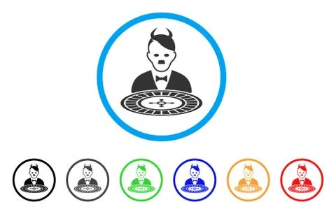 Hitler Devil Roulette Croupier Vector Icon Stockillustratie