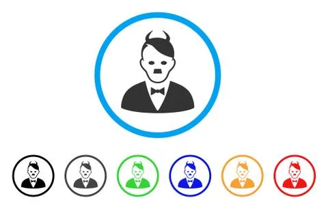 Hitler Devil Vector Icon Stock Illustration