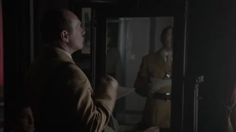 Hitler practicing a speech, World War II... | Stock Video | Pond5