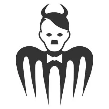 Hitler Spectre Devil Flat Icon 스톡 일러스트