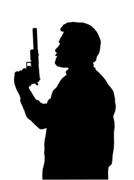 Hitman silhouette Stock Illustration