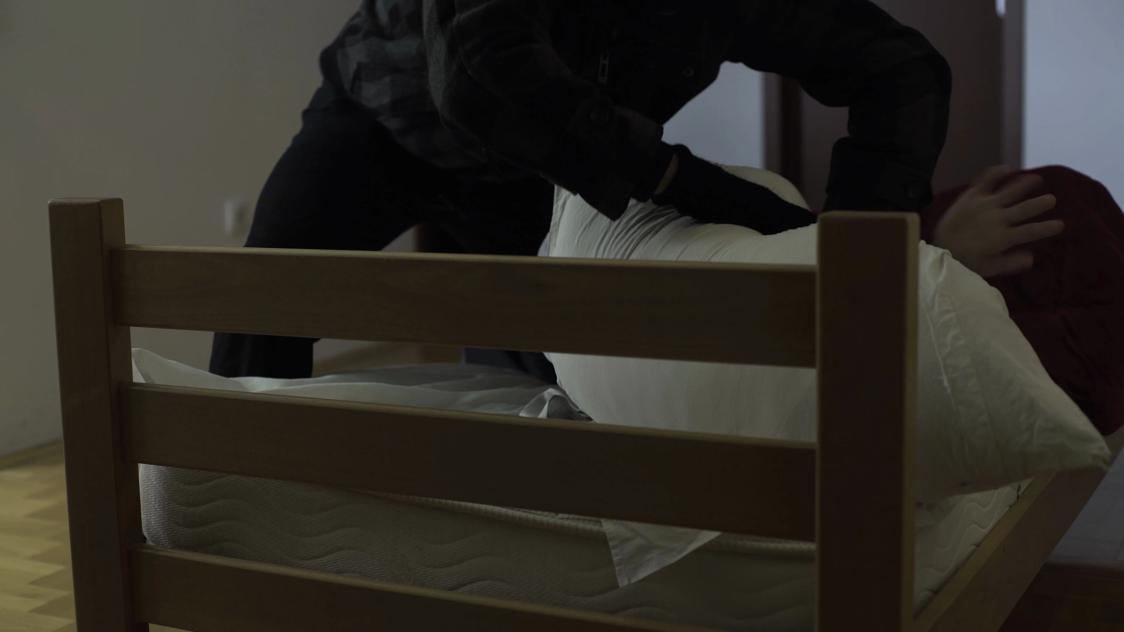 Image result for Hitman strangles and kills woman with pillow while sleeps in bed,
