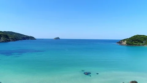 Hitotsuku beach in japan Stock Footage