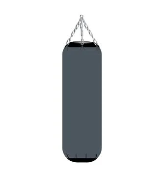 Hitting bag on white Stock Illustration