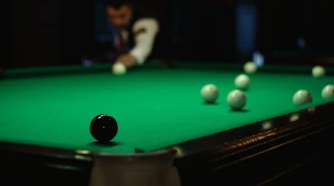 Hitting the black ball Video stock 54498849