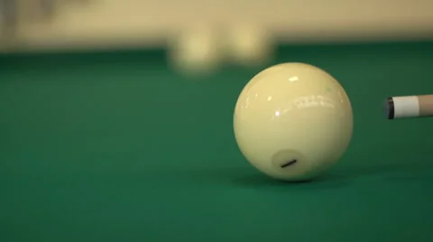 Hitting the cue ball Stock Footage 61767503