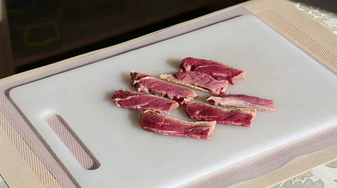 Hitting the duck fillets Stock Footage 50918995