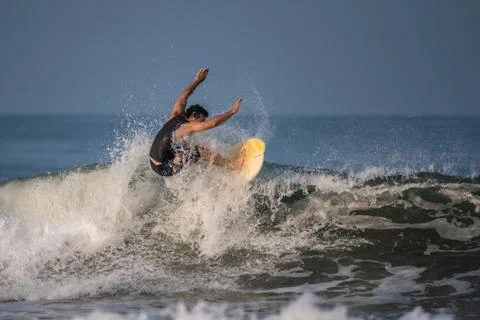 Hitting the lip with speed. Stock Photos