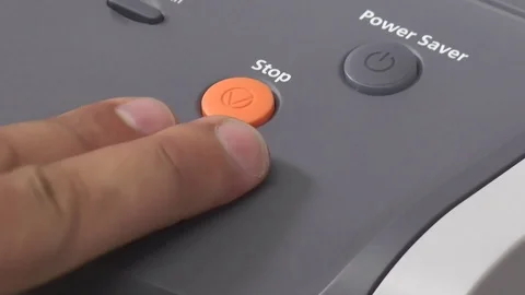 Hitting Photocopier Button 스톡 동영상 99593693