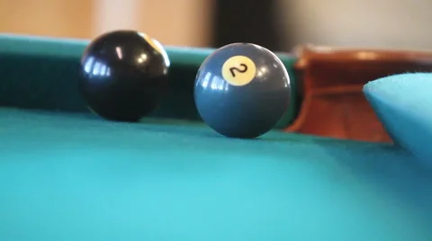Hitting pool ball into corner pocket Video stock 56712481