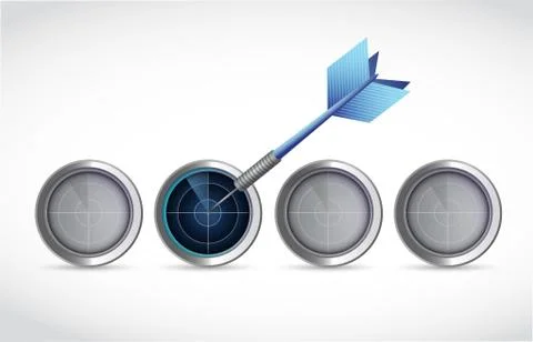 Hitting the right target. illustration Stock Illustration
