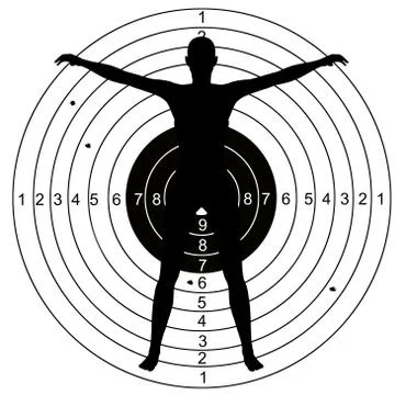 Hitting the target Ilustración de archivo
